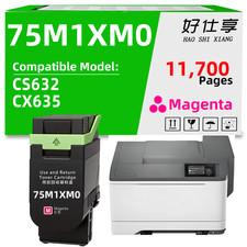 75M1XM0 Magenta Toner Cartridge Compatible for Lexmark CS632 CX635(11700 Pages) picture
