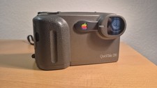 Vintage Apple QuickTake 200 Digital Camera, w/ Rainbow Apple Logo, Gray, USB picture