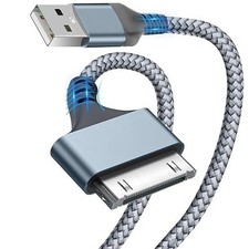Herfair USB to 30 Pin Charger Cable Nylon Braided USB Charging Cord picture