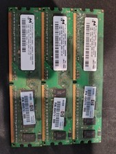 (Lot of 3)  Micron 1GB 1Rx8 PC2-6400U-666--12-D0 1GB DDR2, 800, CL6 ( 3GB total) picture