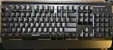 TECKNET TK-KB002 Gaming Keyboard USB Wired 15 Zone RBG All Metal Panel Open Box  picture