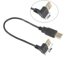USB Cable Male To Male 2.0 Lead A to A Plug to Plug 0.3m 0.5m 1.0m Right Angle picture