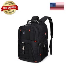 Water Resistant 50L Travel Laptop Backpack with Adjustable Straps | Black Design picture