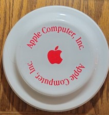 Vintage Apple Macintosh Computer Inc Logo white/red Frisbee rare picture