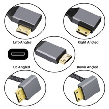 CY 4K Type-C MINI HDMI 1.4 Male to HDMI Female Extension Cable for DV MP4 picture