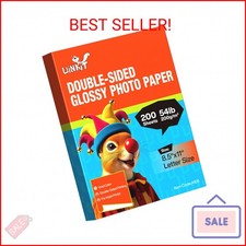 Uinkit 200 Sheets Double Sided Photo Paper Glossy 8.5x11 54lbs Inkjet for Dye In picture