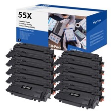 10PK CE255X 55X Toner Cartridge fit for HP LaserJet P3015 P3015d P3015dn P3015n picture