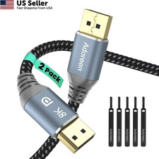 8K DisplayPort 1.4 Cable 10 Feet/2 Pack,Adoreen DP 10FT-2PK, picture