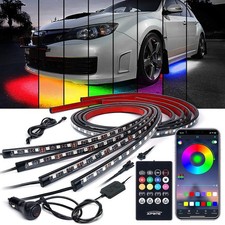 Car Underglow Kit Xprite 4 Pcs Car Underglow Neon Accent Strip Lights 8 Color picture