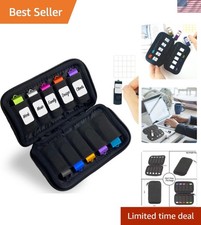Black Neoprene USB Drive Storage Case - 10 Slots for Ultimate Organization picture