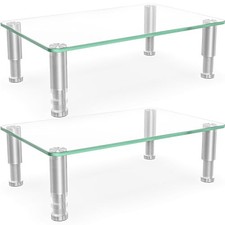 Hemudu 2 Pack Computer Monitor Riser with Height Adjustable Multi Media Desktop picture