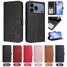 Leather Panda Cat Wallet Cover Case For Nokia G20 G400 G22 C32 HMD Wiko Oukitel picture