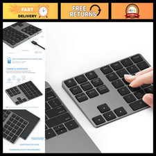 Wireless Bluetooth Numeric Keypad - Rechargeable Aluminum Number Pad for Laptops picture