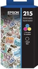 Epson 215 Ink Cartridge Pack Tri-color 1 Black Standard-capacity Printer Ink picture