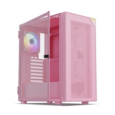 Vetroo Pink AL800 Mid Tower ATX Gaming PC Computer Case picture
