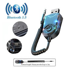 1x Bluetooth 5.3 Receiver w/TF Card Play 3.5mm AUX Adapter for Car & Home Stereo picture