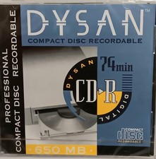 Dysan Professional CD-R Disc 74 Min 650MB Digital Recordable New Sealed picture