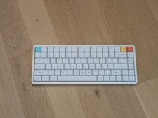 Nuphy air 75 V3 Low Profile Mechanical Keyboard, White, Red nano switches. picture