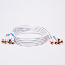 5-RCA Component Video/Audio Coaxial Cable RG-59/U for HDTV White 50Ft - 100Ft picture