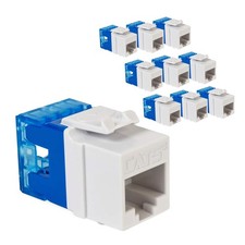 CAT5e Keystone Jack with Slim Profile 180 Degree Punch Down, RJ45 UL Listed P... picture