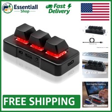 Mechanical Gaming Macro Keypad - 3 Key Wireless USB with Rechargeable Battery picture
