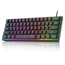 MageGee Mini 60% Gaming Keyboard RGB Backlit 61-Key Ultra-Compact Keyboard TS91 picture