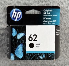 New Sealed Genuine HP 62 Black Ink Cartridge (C2P04AN) OEM | Expired 7/2022 picture