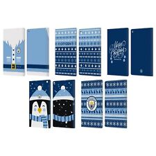 OFFICIAL MANCHESTER CITY MAN CITY FC CHRISTMAS LEATHER BOOK CASE FOR AMAZON FIRE picture