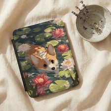 Corgi Water Lilies Cute Dog Breed Floral Kindle Paperwhite 7