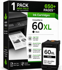 1PK Compatible 60XL Black Ink Cartridge for HP DeskJet D1660 D2500 picture