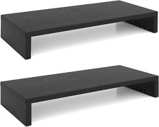 TEAMIX 2 Pack Monitor Stand Riser-20 inch, Wood 2 Pack-20 Black  picture
