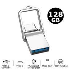 128GB USB3.0 C Flash Drive 2 in 1 Dual Drive U-Disk OTG Memory Stick for Car Lot picture