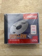 Imation Dvd-rw 5 Pack Rewritable DVD Discs SEALED NEW picture
