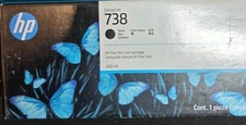 HP 738 Genuine DesignJet Ink Cartridge - Black,300ml EXP. April 2027, Sealed picture