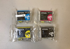 Genuine Epson 126 Ink Set of 4 Cartridges Black, Cyan, Magenta Yellow OEM No Box picture