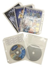 White CD/DVD Half Sheet Storage 3-Ring Binder Filing Sleeve & Booklet Lot picture
