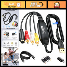 VHS to Digital Converter 3.3ft, Type-C USB 2.0 Video Capture Card for Easy Trans picture