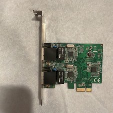SYBA SD-PEX24041 DUAL PORT GIGABIT ETHERNET PCIE X1 NETWORK ADAPTER 2 RJ45 picture