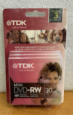TDK Mini DVD-RW 30 Min Rewritable 3 Pack picture
