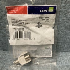 Leviton White Quickport Female BNC Video Jack Fitting Nickel Plated 41084-BAF picture