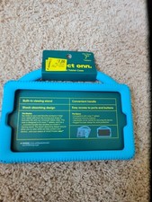 onn. Protect Universal 7in Rugged Tablet Case Shockproof Handle Stand Blue picture