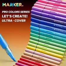 Acrylic Paint Markers Set, Acrylic Art Pens with Brush Tip for Rock , Ceramic, W picture