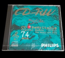 Vintage Philips MegaLife CD-RW 74 Min Blank Audio Disc Sealed Made In Japan picture