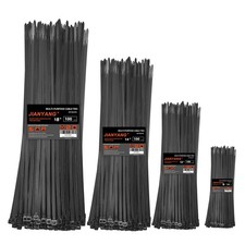 Zip Ties Assorted Size 100 lb 18 inch 400 Pack Black Jianyang picture