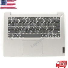 Silver Palmrest Keyboard For Lenovo Ideapad 3-14 14IML05 14IIL05 14ARE05 81WA US picture