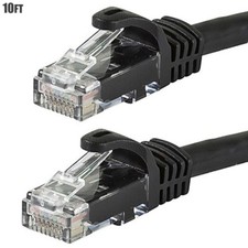 10FT CAT6 RJ45 Ethernet LAN Network Patch Cable UTP Copper Wire 24AWG Blue picture