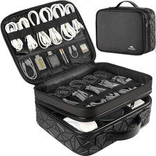 MATEIN Cord Organizer Case with Adjustable Divider, DJ Cable File Bag for DJ Gea picture