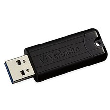 Verbatim 32GB Pinstripe USB 3.2 Gen 1 Flash Drive Retractable Thumb Drive - picture