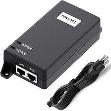 PROCET Gigabit PoE Injector PT-PSE101G-AT Ethernet Adapter picture