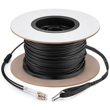 500Ft (150 Meters) OM3 Fiber LC to LC Multimode Outdoor Armored Fiber Optic Cabl picture